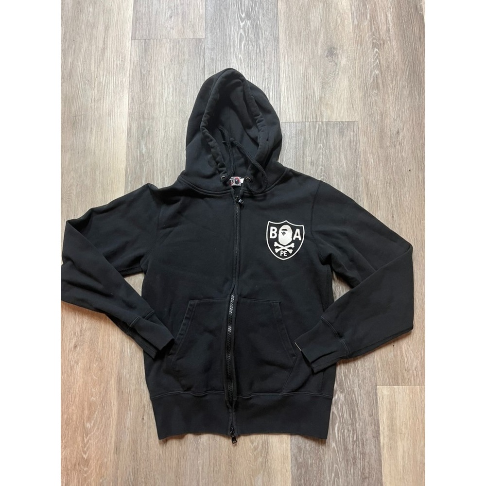 BAPE Pirate Store Exclusive Crossbone Full Zip Black Hoodie Hooded Sweatshirt S